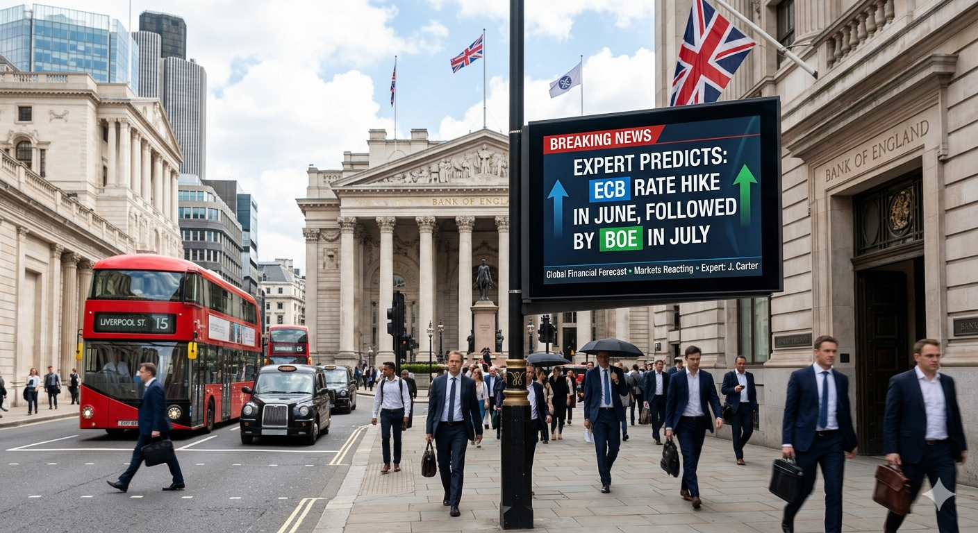 Expert Predicts ECB Rate Hike in June, Followed by BOE in July